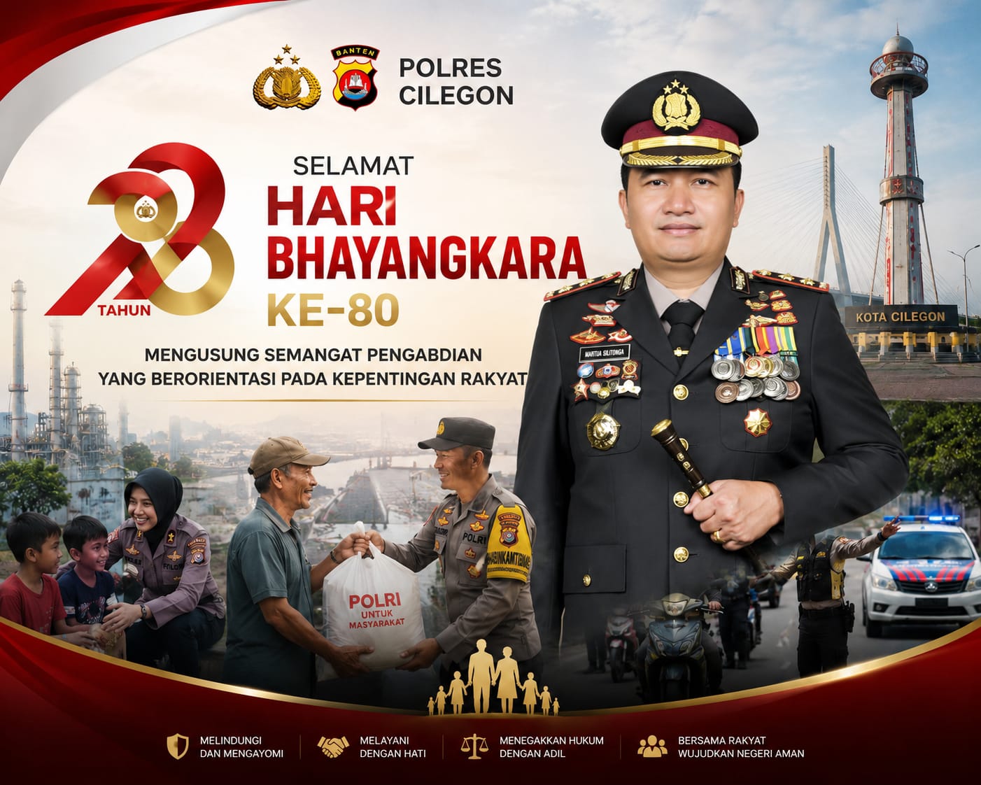 Kapolres Cilegon: Hari Bhayangkara ke-80 Menjadi Pengingat Pengabdian Polri untuk Bangsa dan Negara