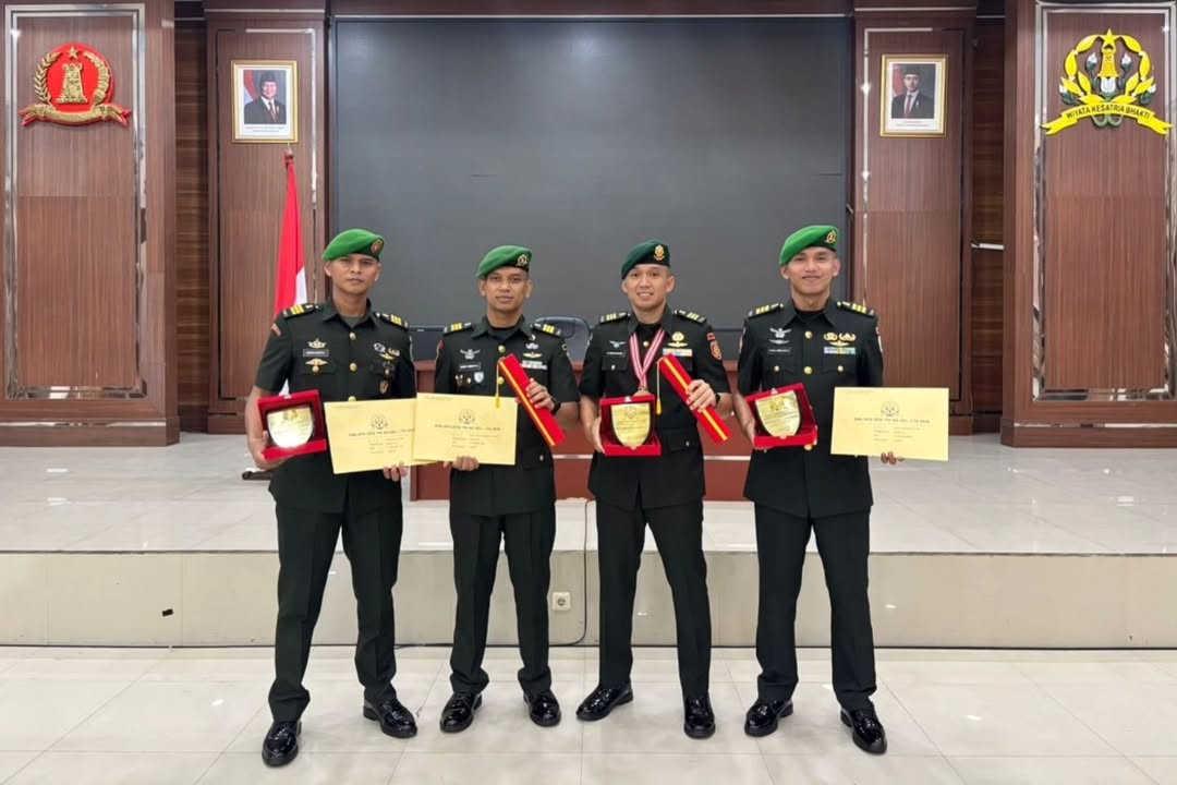 Ukir Prestasi di Dunia Pendidikan Militer, Perwira Yonzipur 10 Kostrad Jadi Lulusan Terbaik Diklapa Zeni