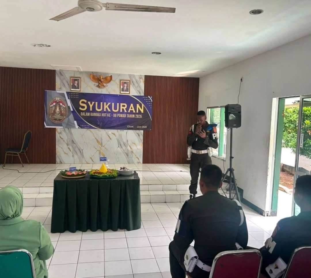 Syukuran HUT ke-80 Pomad, Denpom Divif 1 Kostrad Jadikan Momentum Perkuat Etos Pengabdian Prajurit