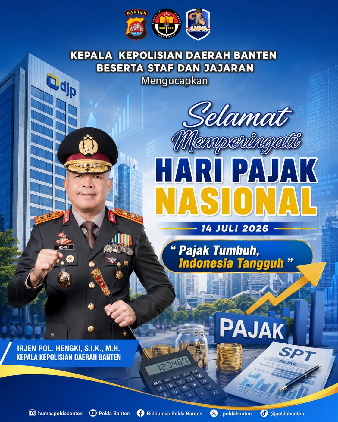 Peringatan Hari Pajak Nasional, Polda Banten Sampaikan Apresiasi kepada Insan Perpajakan