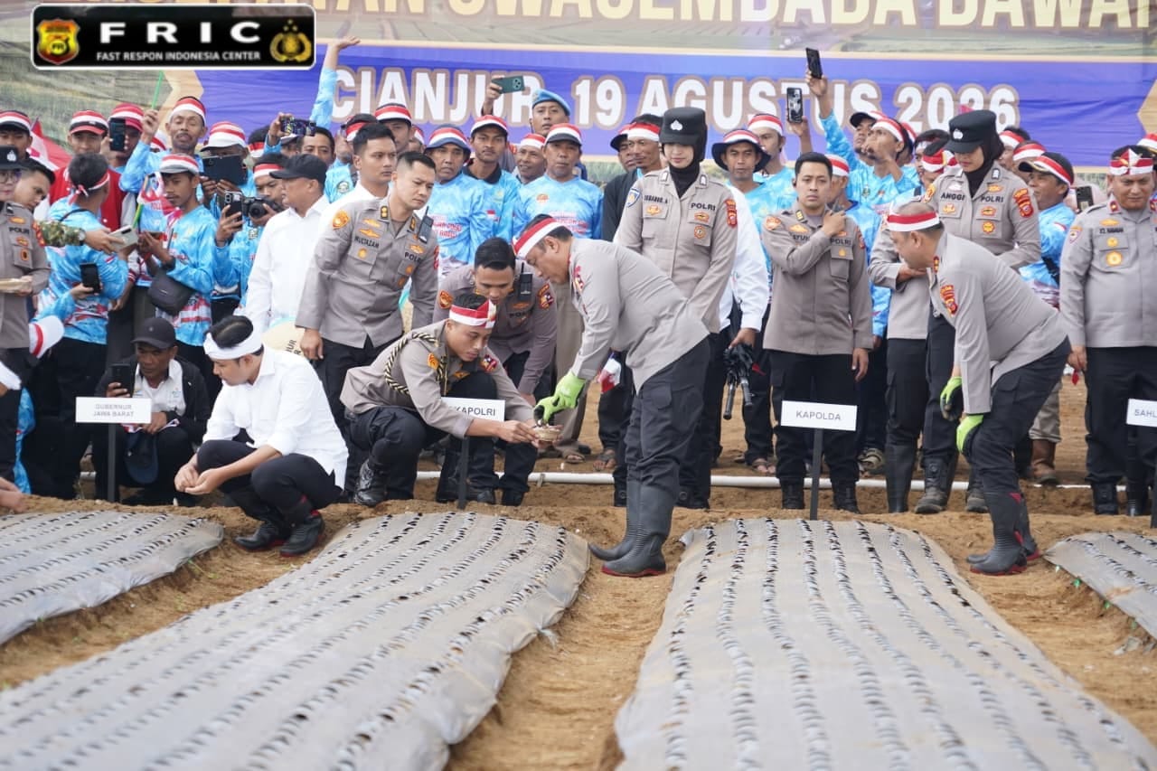 Polri Tanam Serentak Bawang Putih di 14 Daerah di Jabar